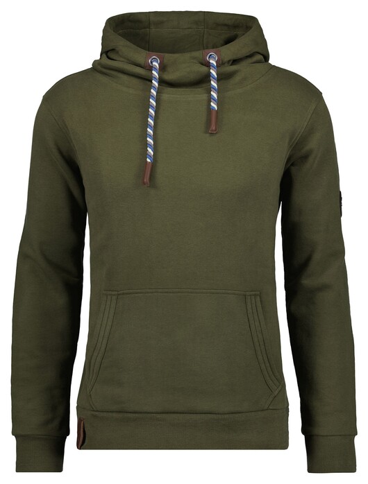 Ragman Drawstring Hoodie Sweat Trui Donker Groen