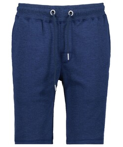 Ragman Drawstring Sweat Shorts Cotton Blend Joggingbroek Jeans Blauw