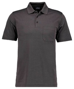 Ragman Duo Fine Line Soft Knit Easy Care Polo Antraciet