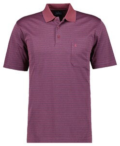 Ragman Duo Fine Line Soft Knit Easy Care Polo Berry