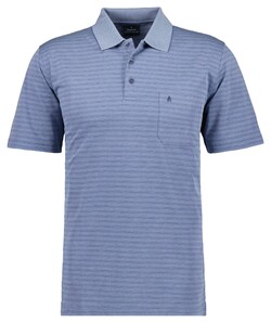 Ragman Duo Fine Line Soft Knit Easy Care Polo Blue Turquoise