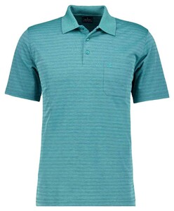 Ragman Duo Fine Line Soft Knit Easy Care Polo Emerald