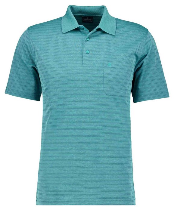 Ragman Duo Fine Line Soft Knit Easy Care Polo Emerald