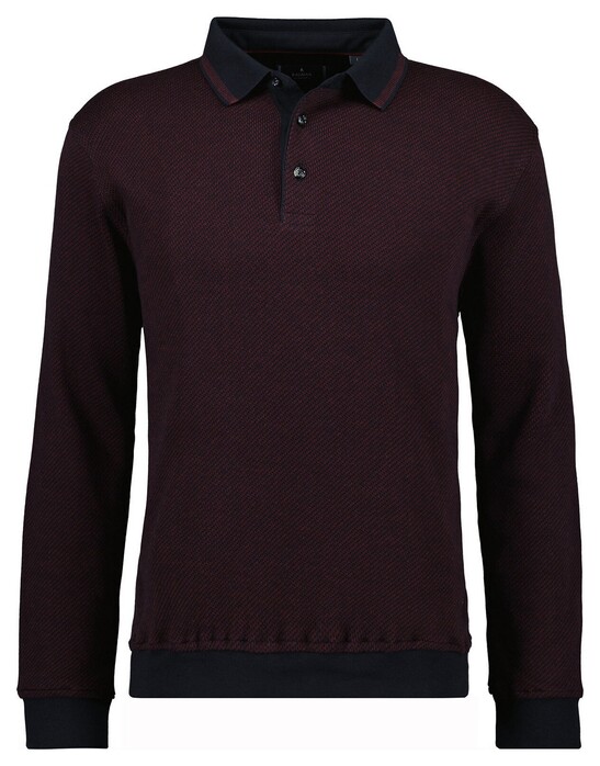 Ragman Fine Cotton Interlock Jacquard Pullover Black