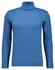 Ragman Fine Cotton Jersey Rollneck Shirt Long Sleeve Bottom Rib T-Shirt Blue