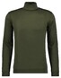 Ragman Fine Cotton Jersey Rollneck Shirt Long Sleeve Bottom Rib T-Shirt Dark Green