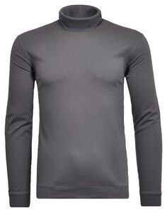 Ragman Fine Cotton Jersey Rollneck Shirt Long Sleeve Bottom Rib T-Shirt Leisteen