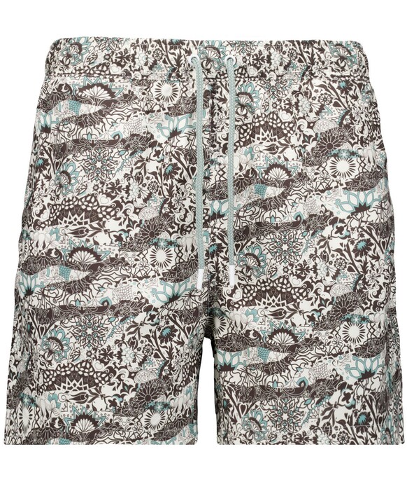 Ragman Graphic Fantasy Pattern Swim Short Brown-Multi