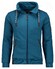 Ragman High Neck Drawstring Sweat Cardigan Zip Cardigan Dark Bluegreen