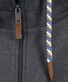 Ragman High Neck Drawstring Sweat Cardigan Zip Vest Antraciet