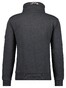 Ragman High Neck Drawstring Sweat Cardigan Zip Vest Antraciet