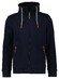 Ragman High Neck Drawstring Sweat Cardigan Zip Vest Donker Blauw