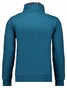 Ragman High Neck Drawstring Sweat Cardigan Zip Vest Donker Blauwgroen