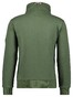 Ragman High Neck Drawstring Sweat Cardigan Zip Vest Donker Groen