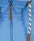 Ragman High Neck Drawstring Sweat Cardigan Zip Vest Duivenblauw