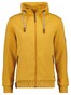 Ragman High Neck Drawstring Sweat Cardigan Zip Vest Oranje