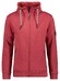 Ragman High Neck Drawstring Sweat Cardigan Zip Vest Vintage Red