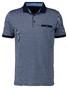 Ragman Jacquard Polo Mercerized Cotton Fine Structure Blue Sapphire