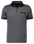 Ragman Jacquard Polo Mercerized Cotton Fine Structure Navy