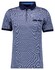 Ragman Jacquard Polo Mercerized Cotton Fine Structure Polo Donker Blauw Melange