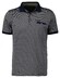 Ragman Jacquard Polo Mercerized Cotton Fine Structure Polo Navy