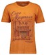Ragman Jersey Bar Graphic Crew Neck T-Shirt Abrikoos