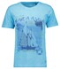 Ragman Jersey Crew Neck Sailboat Graphic T-Shirt Amparo Blue