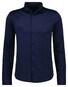 Ragman Jersey Soft Knit Solid Color Kent Collar Overhemd Marine