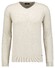 Ragman Knit Pullover V-Neck Ricecorn Look Trui Ecru