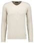 Ragman Knit Pullover V-Neck Ricecorn Look Trui Ecru