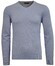 Ragman Knit Pullover V-Neck Ricecorn Look Trui Licht Blauw