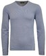 Ragman Knit Pullover V-Neck Ricecorn Look Trui Licht Blauw