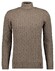 Ragman Knitted Cable Design Rollneck Cotton Cashmere Trui Camel