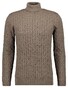 Ragman Knitted Cable Design Rollneck Cotton Cashmere Trui Camel