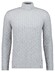 Ragman Knitted Cable Design Rollneck Cotton Cashmere Trui Licht Grijs