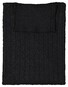Ragman Knitted Cable Design Rollneck Cotton Cashmere Trui Zwart