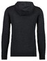 Ragman Knitted Cotton Cashmere Hoodie Drawstring Trui Antraciet