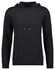 Ragman Knitted Cotton Cashmere Hoodie Drawstring Trui Antraciet