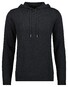 Ragman Knitted Cotton Cashmere Hoodie Drawstring Trui Antraciet