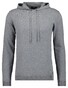 Ragman Knitted Cotton Cashmere Hoodie Drawstring Trui Grijs