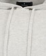 Ragman Knitted Cotton Cashmere Hoodie Drawstring Trui Licht Grijs