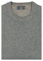 Ragman Knitted Round Neck Garment Wash Trui Grijs Melange