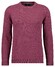 Ragman Knitted Round Neck Garment Wash Trui Rose Wine