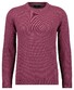 Ragman Knitted Round Neck Garment Wash Trui Rose Wine