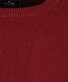 Ragman Knitted Round Neck Garment Wash Trui Wijnrood