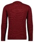 Ragman Knitted Round Neck Garment Wash Trui Wijnrood