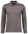 Ragman Long Sleeve Overdyed Jacquard Polo Antraciet