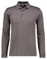 Ragman Long Sleeve Overdyed Jacquard Polo Antraciet
