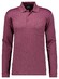 Ragman Long Sleeve Overdyed Jacquard Polo Berry