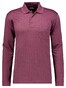 Ragman Long Sleeve Overdyed Jacquard Polo Berry
